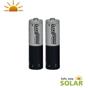 Piles Solaires rechargeables LifePo04 AA 600 Mah 3,2V LR06 pack de 2 