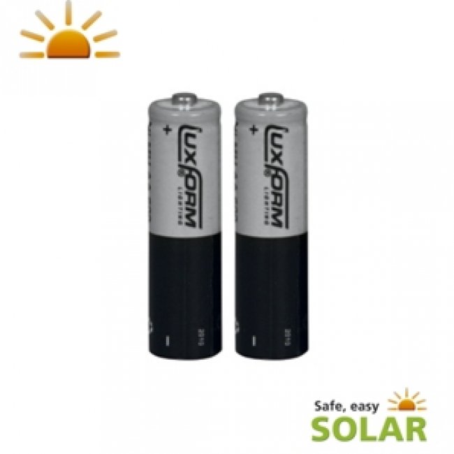 Piles Solaires rechargeables LifePo04 AA 600 Mah 3,2V LR06 pack de 2 