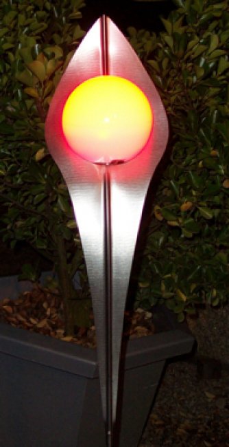 Lampe Solaire d'Art Design Pétale Arona Inox