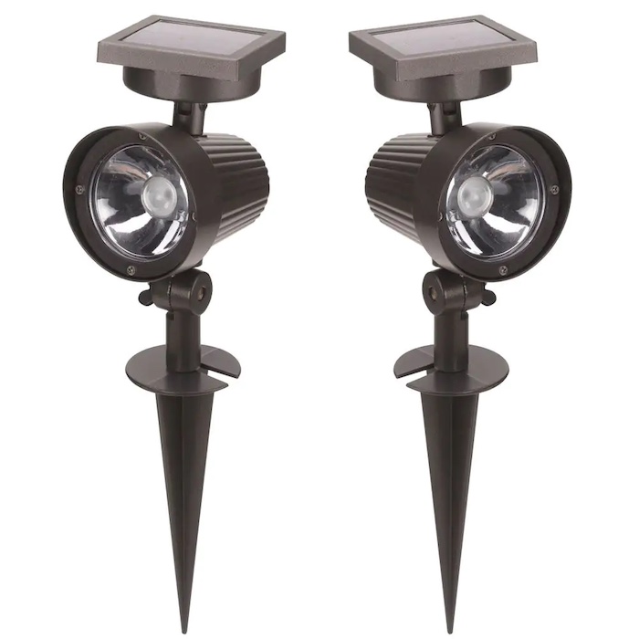 Spot Solaire Jardin Aluminium 30 Lumens Ultra 365 Lot de 2- Spot