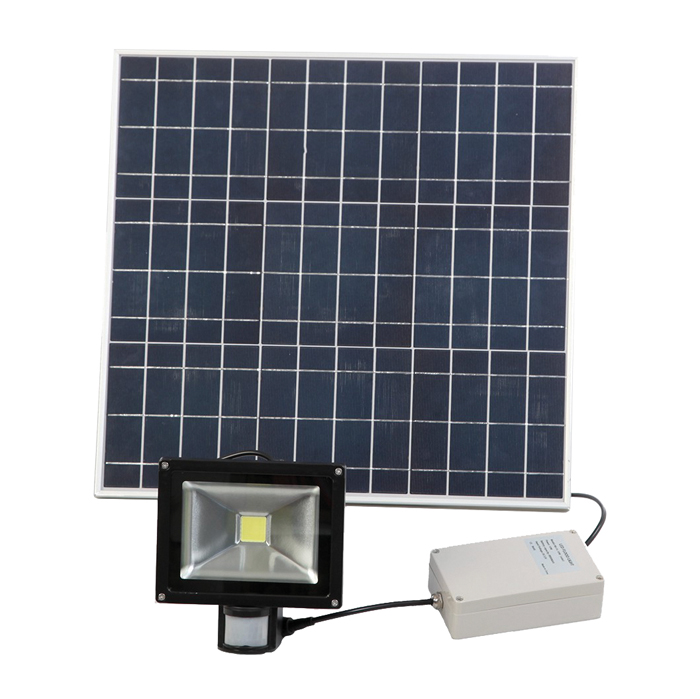 Projecteur de phare lumineux LED avec panneau solaire photovoltaïque