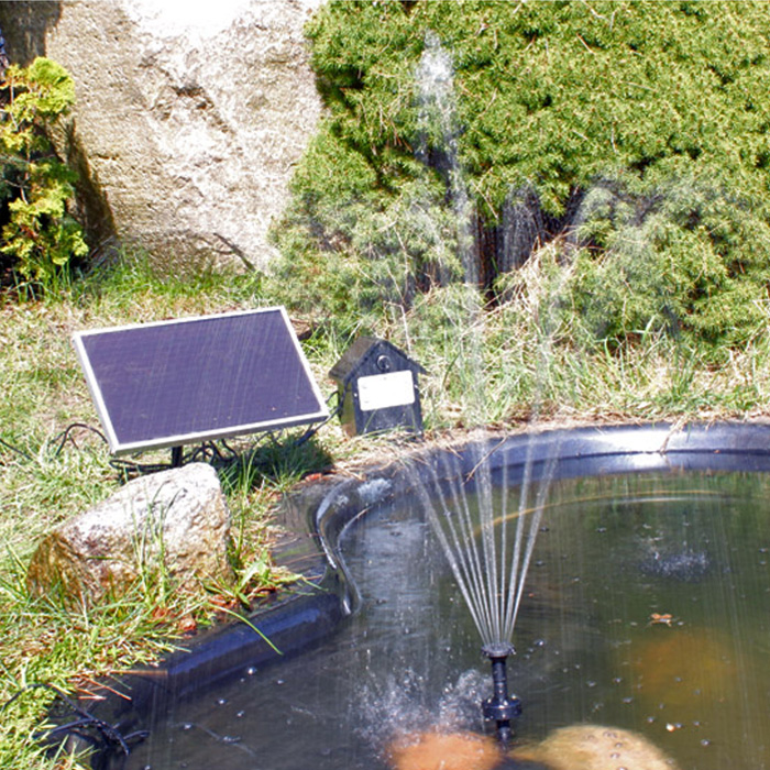 Pompe solaire extérieur fontaine cascade pour étang de jardin