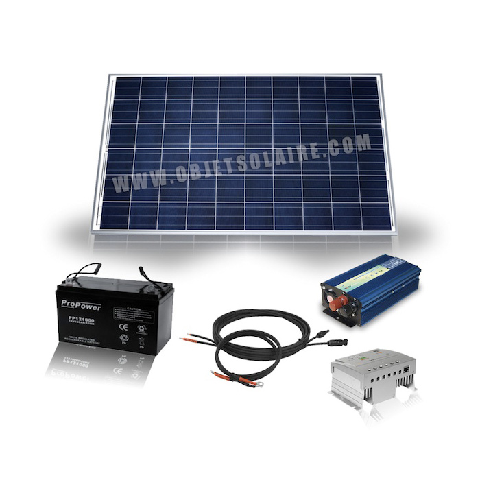 Kit solaire complet pour site isolé 255 W- 12-230 V - kit solaire