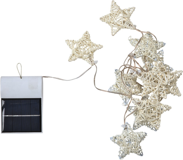 Guirlande Solaire Etoiles Noël Rotin Intérieur décoration solaire Noel