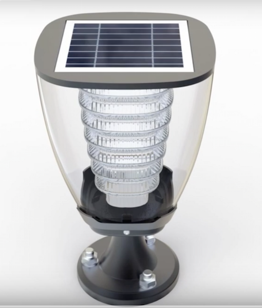 lampe solaire sur poteau