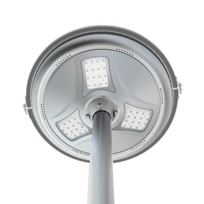 Lampadaire solaire Led Alto 3000 Inox - Hauteur 2m