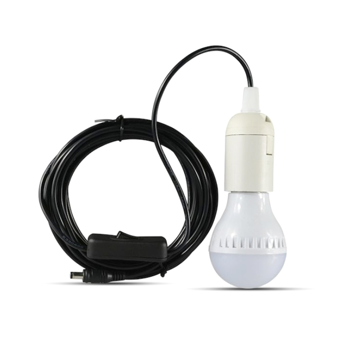 Kit d'Eclairage Solaire Radio FM Télécommande 6W 2 Lampes Led 3W -solaire  nomade