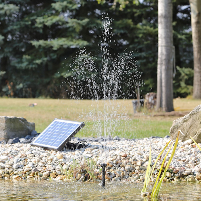 Fontaine Solaire pour Bassin avec LED, Fontaine A Eau Solaire