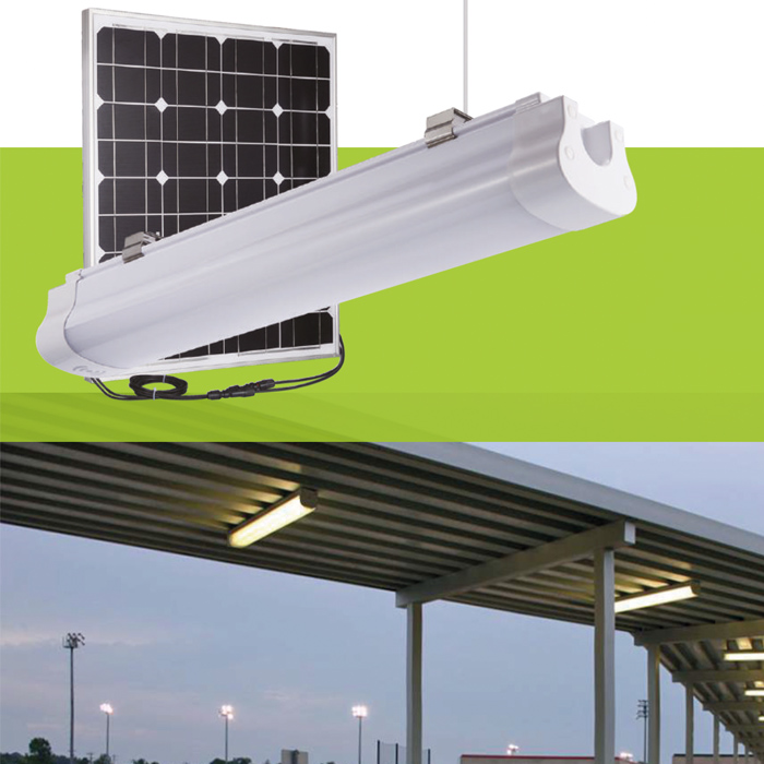 Kit éclairage solaire programmable type Abri bus 50W