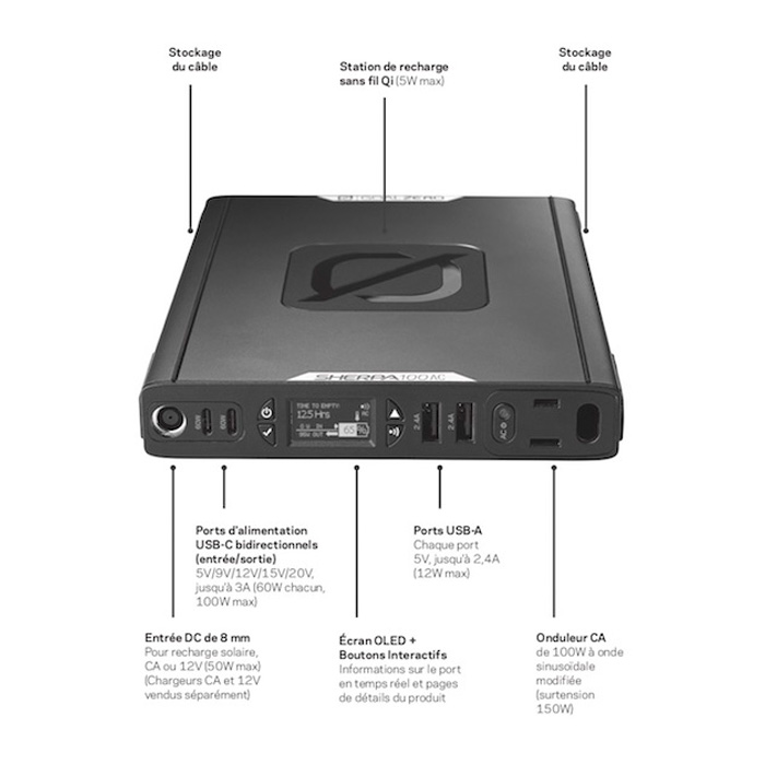 Kit Chargeur Solaire Sherpa 100 AC goal zéro panneau nomad plus 20 ou 50 W  - goal 0