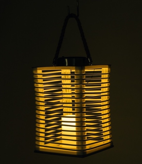 Camping Lanterne DEL Lampe de position Extérieure Lampe Solaire Jaune Jardin éclairage