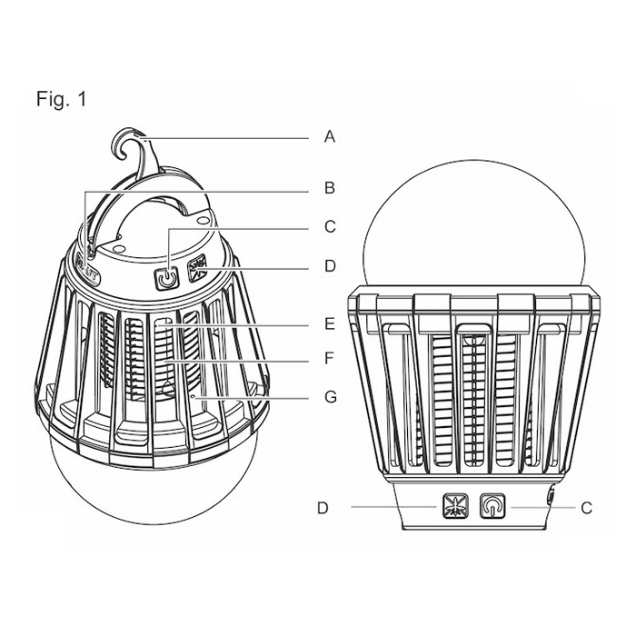 Lampe solaire anti-moustiques Biostop