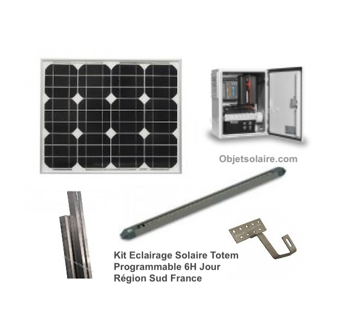 Kit eclairage solaire intelligent Totem, Pack éclairage solaire