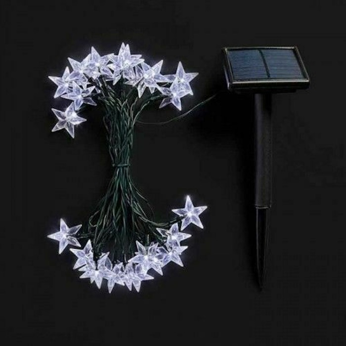 Guirlande Solaire Etoiles Ultra Brillantes 25 Led Blanches 15 Lumens -  guirlande solaire