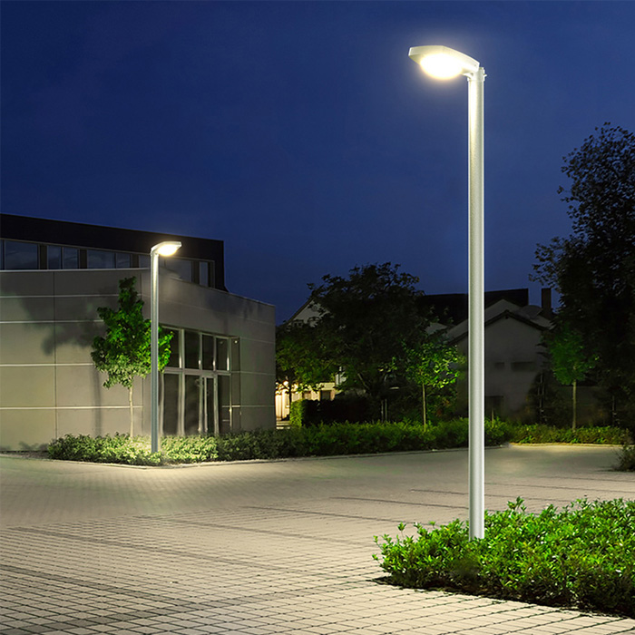 Lanterne de jardin solaire à LED, capteur crépusculaire, 100 lm, 160 cm