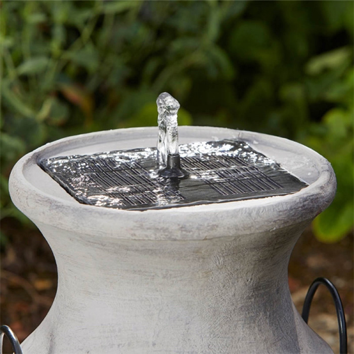 Fontaine solaire Cascade Pots autonome avec batterie