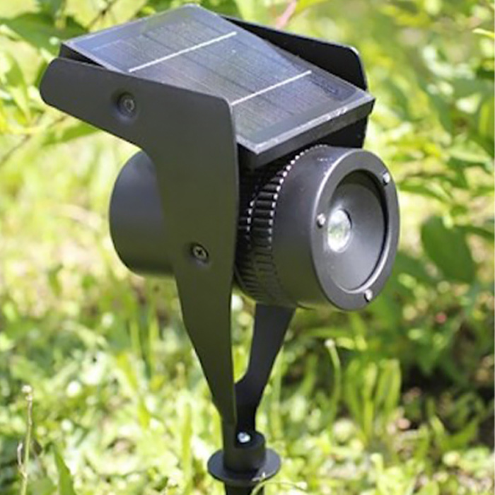 Spot solaire LED vert puissant à piquer pour extérieur et jardin