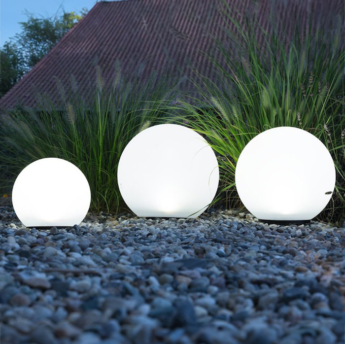 Boule solaire de Jardin 2 led Osram 250 mm- boules solaires