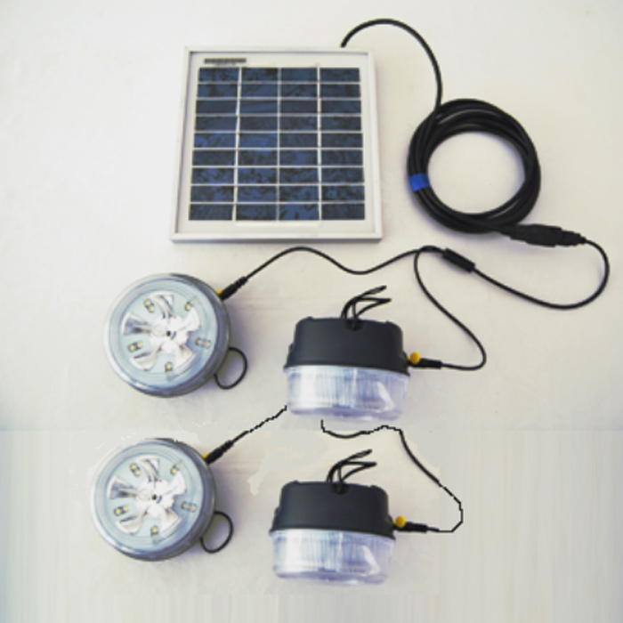 kit Eclairage solaire complet 30W Néon 6W - Kit éclairage solaire