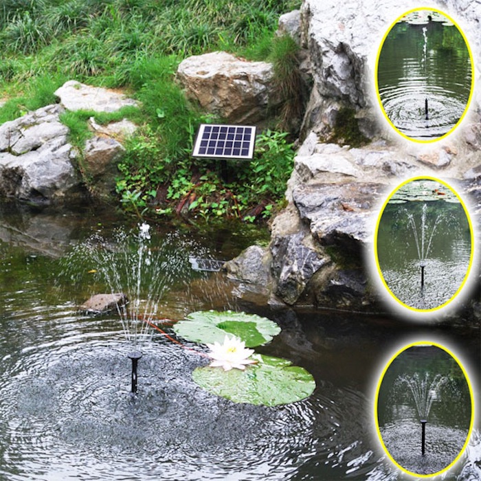 Pompe à eau solaire pour fontaine, bassin ou jardin avec câble de 5m -  Décoration d'extérieur - Achat & prix