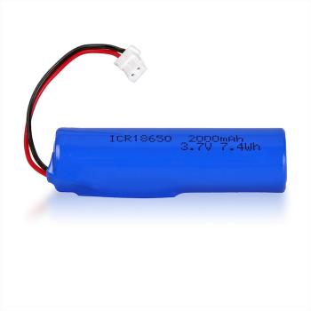 Pile Solaire Accumulateur rechargeable Lithium Li-ion 3,7v 2000 Mah connecteur KSP4