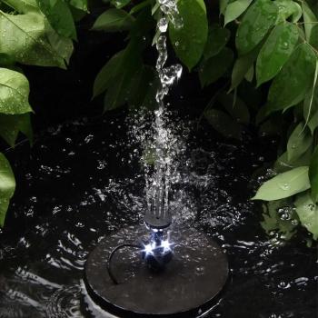 Pompe Fontaine Solaire Jet d'Eau 200l/H Batterie-Led KSP4- Pompe