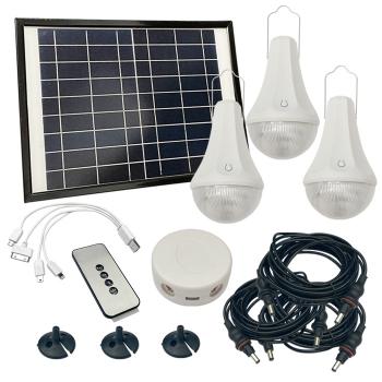 Eclairage Solaire ULIT 3 Lampes Led 900 Lumens Télécommande