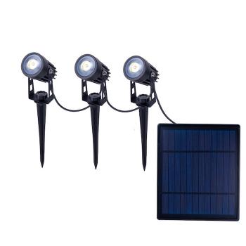 Spots Solaires Aluminium Nave 190 Lumens 4000°K Lot de 3 