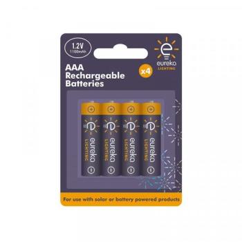 Piles solaires rechargeables nimh AAA 800 mah 1-2V pack de 4 - Objetsolaire