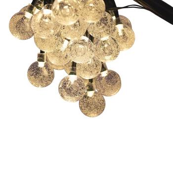 Photo Guirlande Solaire Boules Led T&eacute;l&eacute;commande Blanc Chaud Nave