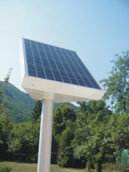 Caisson Solaire Photovoltaïque Enseigne 110 w sur Mat