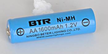 Piles Solaires rechargeables Nimh AA 1600 mAh 1,2V pack de 2