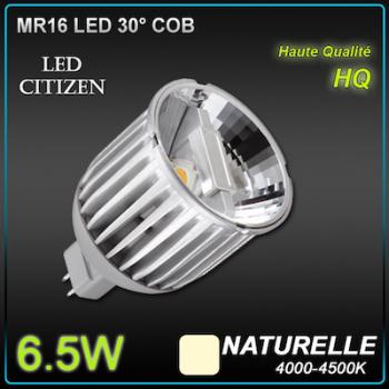 Ampoule Led Vitrine MR16 6.5W Led Citizen 30° 4000K