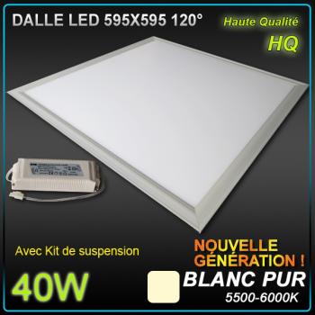 Dalle LED faux plafond 60 X 60 40W 5500-6000°K