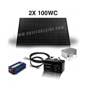 Kit Solaire Complet 200W-12-230V-100 A mono