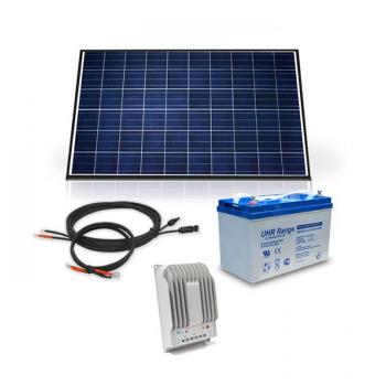 Panneau solaire 100W avec Régulateur 20A pour Camping-car Maison Caravane  Marine Bateau Cabane Jardin - Cdiscount Bricolage