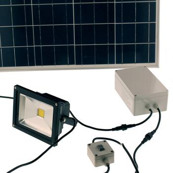Projecteur Solaire Puissant 20W Led 2000 Lumens Interrupteur ZS-320