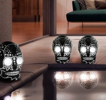 Lampe Solaire Crâne Noir