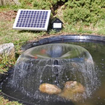 Pompe Solaire Fontaine de Bassin Jeux D'Eau Batterie Jardin 7W