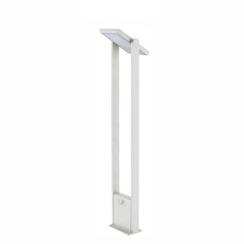 Borne Solaire Puissante Pop 150 Lumens Détecteur Blanche Aluminium 1M 4000°K