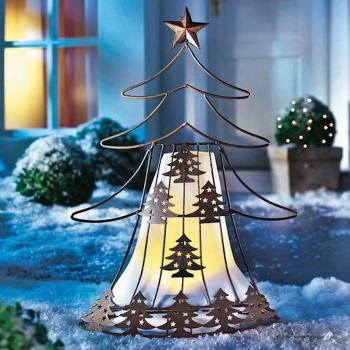 Bougie Solaire LED Imperméable pour Décoration de Noël, Luminaire Décoratif  d'Extérieur, Idéal pour un Jardin