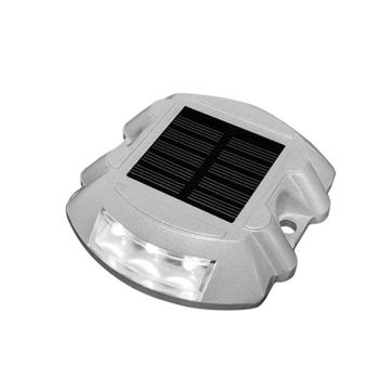 Lot de 2 - Spots Solaires Pavés de Sol Routiers Réfléchissants IP 68 6 Led Blanc fixe ZS-GD04