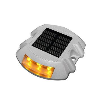 Pavés Solaires de Sol Routiers Clignotants Jaunes Lot de 2 IP 68 6 Led ZS-GD04-CJ