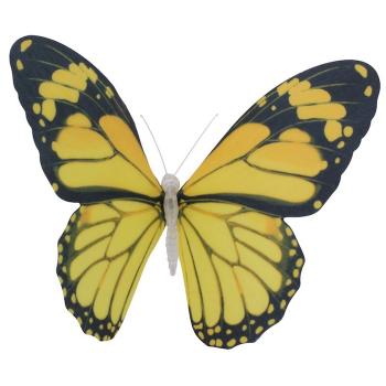 Papillon Solaire sur Tige Butterfly Jaune Couleurs Changeantes