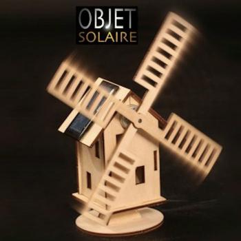 Kit de Jouet Solaire Mini Hélicoptère en Bois : HélioBil