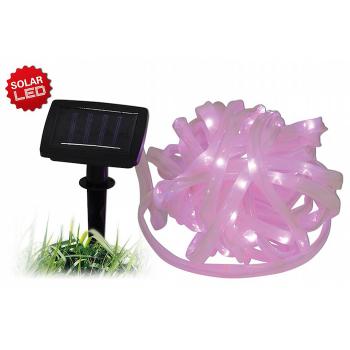 Ruban Led Solaire Rosé 50 led Fixe ou Clignotant