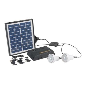 Kit d'Eclairage Solaire Panneau 4W-2 Lampes Led