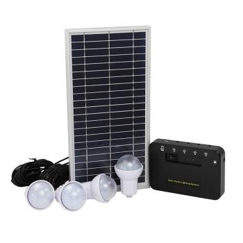 Kit d'Eclairage Solaire Chargeur 8W Lithium 4 Lampes Led K15 720 Lumens