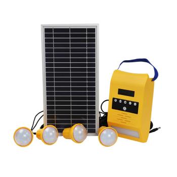 Kit d'Eclairage Solaire Radio FM LifePo 8W 4 Lampes 800 Lumens K034