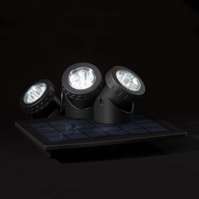 Spots Solaires Puissants Submersibles V2 160 Lumens IP68 Blancs - Lot de 3